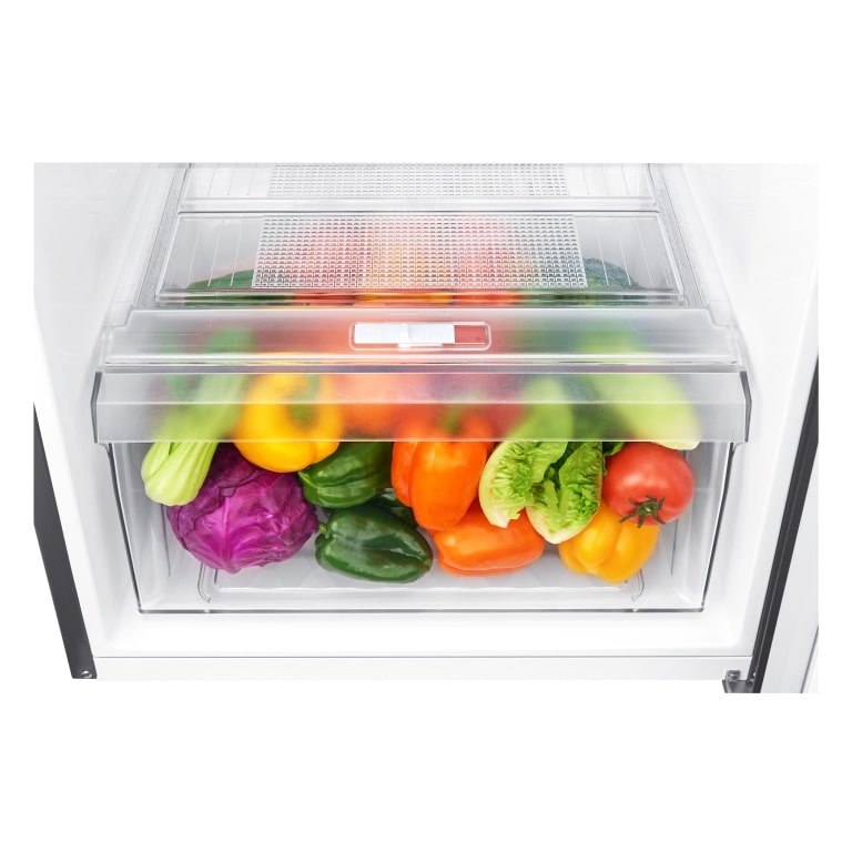 LG Kulkas 2 Pintu 202L gross / 187L nett Smart Inverter Compressor dengan  Multi Air Flow dan Moist Balance Crisper™ - Dark Graphite Steel, GN-B185SQBB